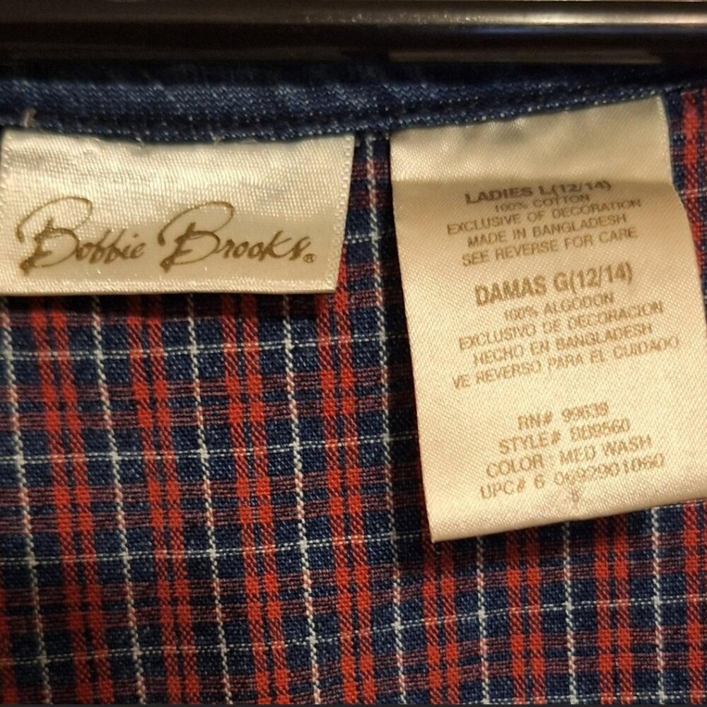 Holiday vintage denim maxi dress by Bobbie Brooks size large - Picture 7 of 7